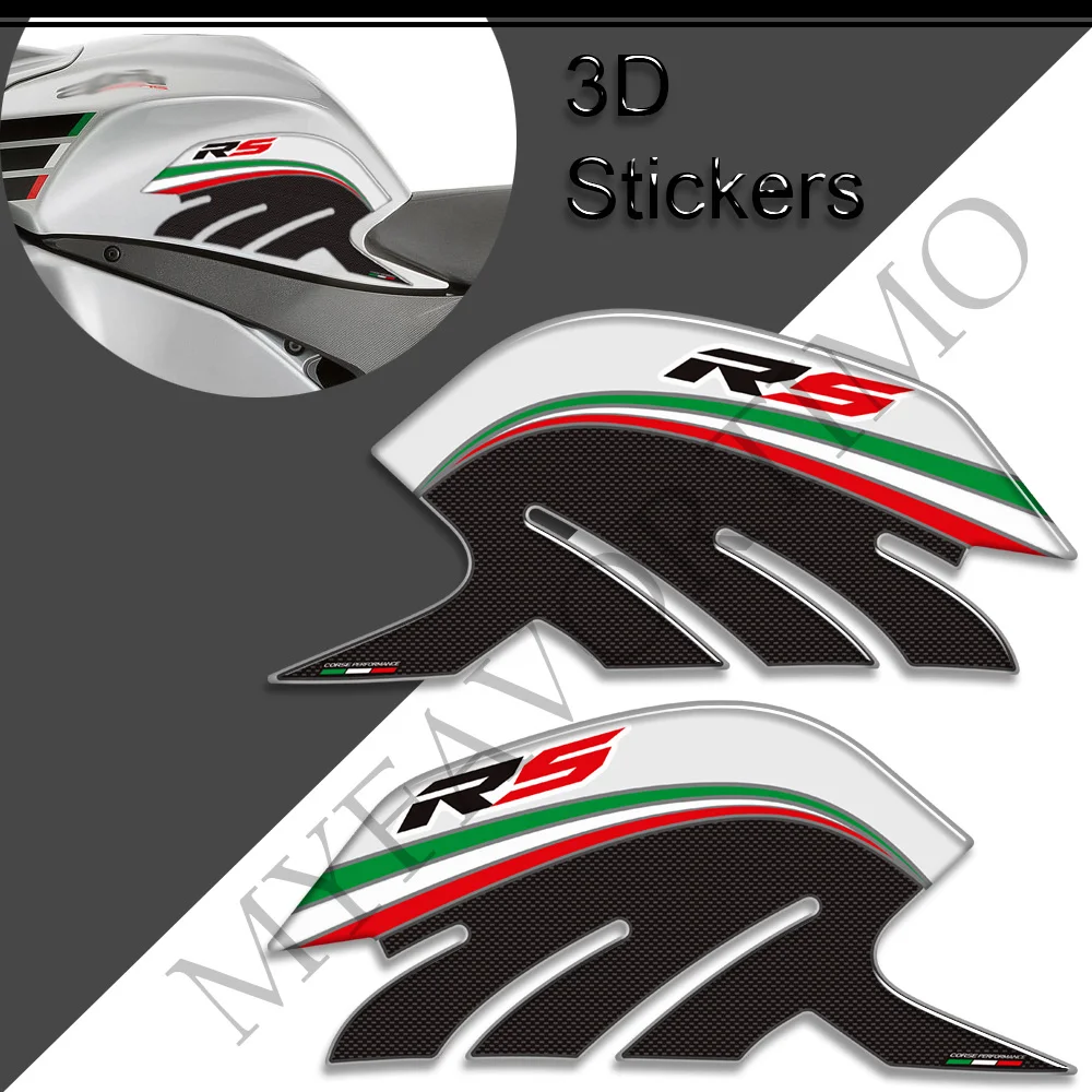 Stiker motor untuk Aprilia RS4 RS50 RS125, stiker pelindung tangki bantalan bahan bakar samping Kit oli lutut 2017 2018 2019 2020 2021 2022