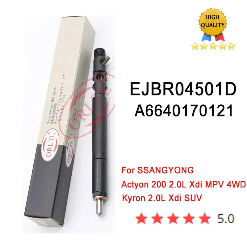 Nozzle EJBR04501D Common Rail Injector A6640170121 Diesel Auto Sprayer 4501D 6640170121 For Ssangyong Actyon Kyron D20DT