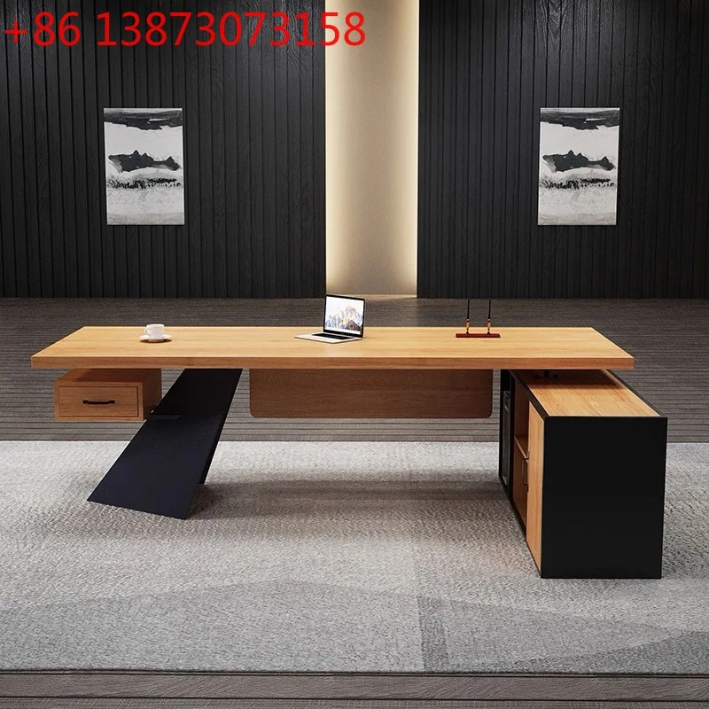 

Скандинавский стол из цельного дерева, стол для начальника в индустриальном стиле, президентский офис, креативный компьютерный стол, верстак