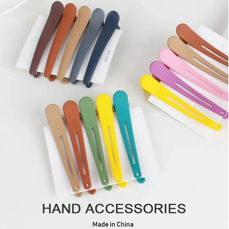 

Frosted Rubber Word Clip Makeup Duckbill Color Bangs Hair Clip Styling Tool Salon Perm Styling Accessories