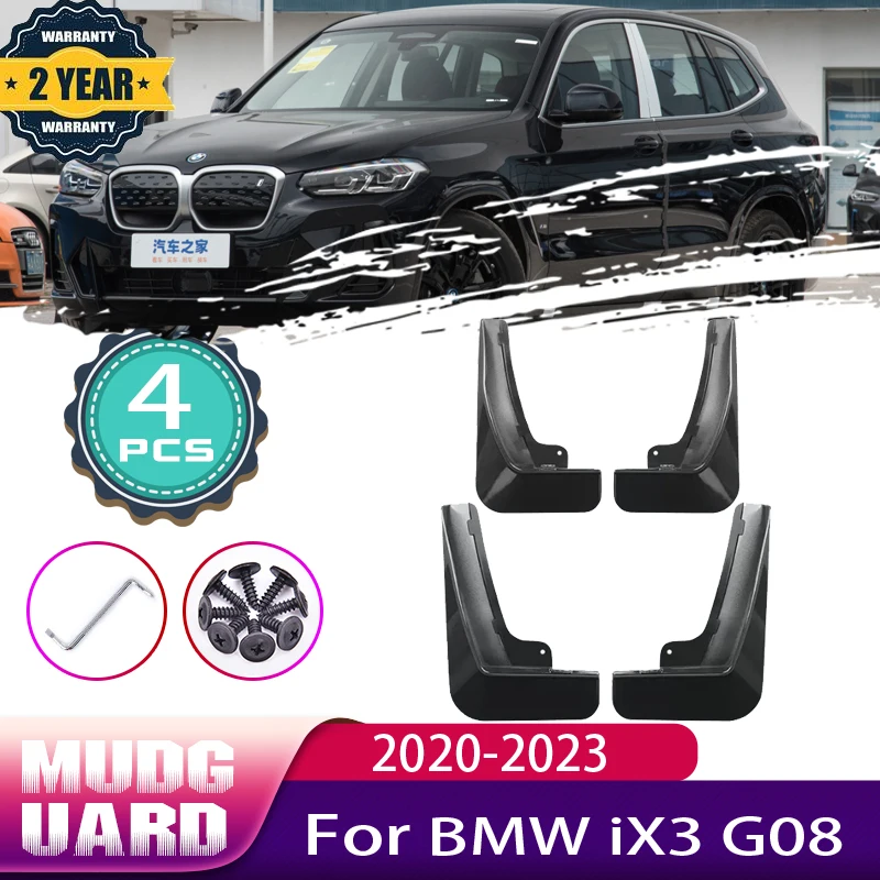 Car Baking Paint Mudguards for BMW iX3 G08 2020 2021 2022 2023 Mud Flaps Splash Guard Front Rear Fender Mudflap Auto Accessories