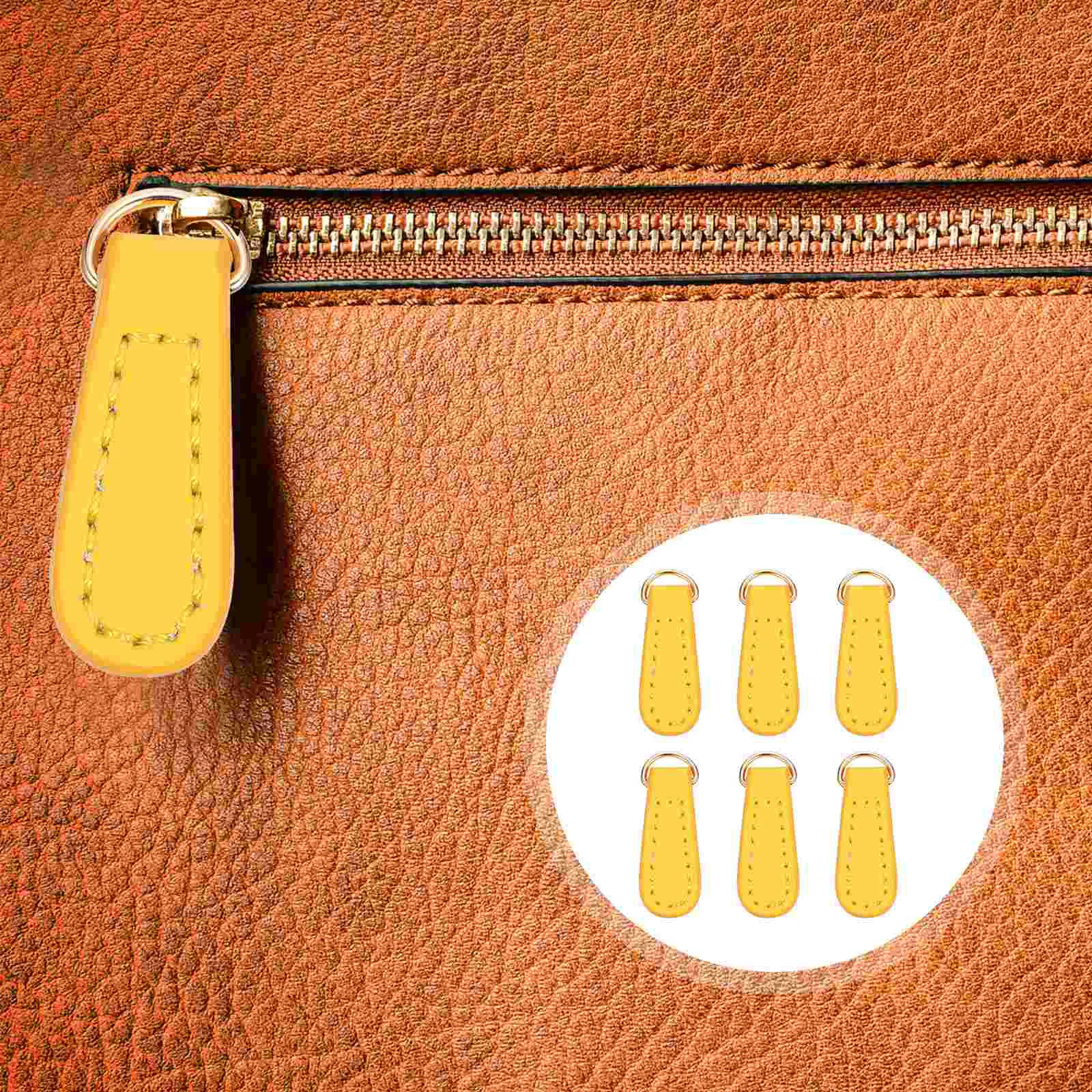 

6 Pcs Zipper Pull Handle Replacements Repair Kit Luggage Tab Durable Pullers Pulls Small Heavy Duty Leathers
