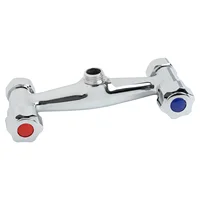 1 Uds doble interruptor ducha caliente y fría doble Control válvula mezcladora montada en la pared baño bañera ducha válvula mezcladora grifo