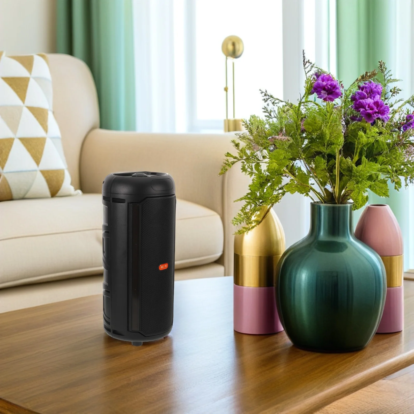 

Portable Speaker 3 Inch Wireless Stereo Sound Waterproof Led Light Outdoor Karaoke Machine Travel Camping Party