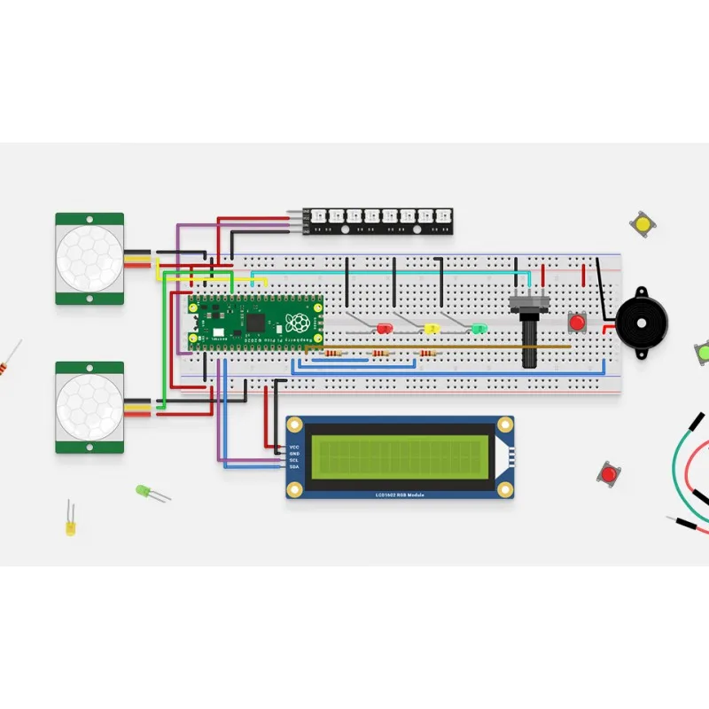 Raspberry Pi Pico Basic Kit MicroPython Programming Learning Kit Development Kit