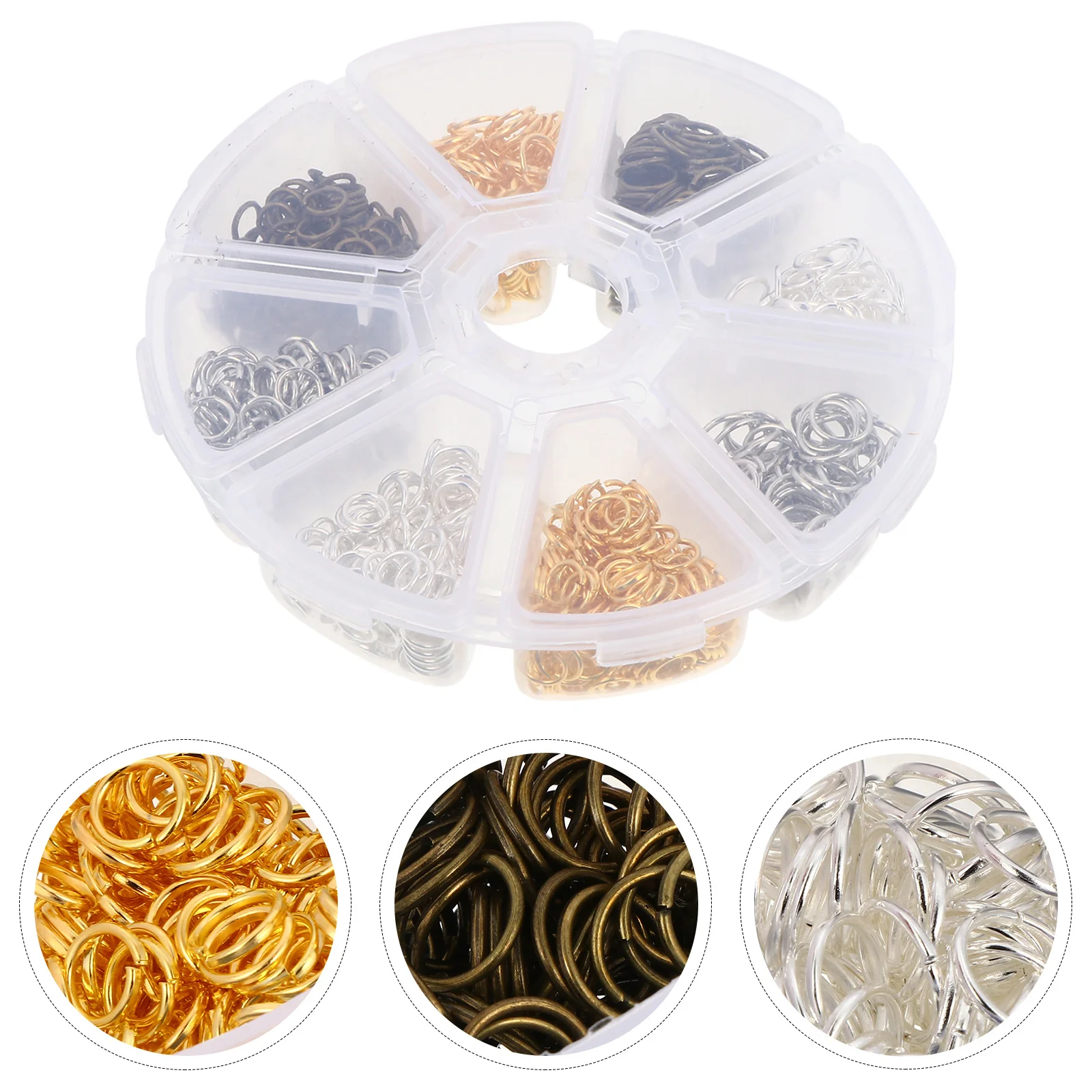 

1200pcs 1 Box Making Accessories Assorted Color Diy Tools For Home Open Jump Ring Set Use Open Jump Ring Set Jewelry Supplies