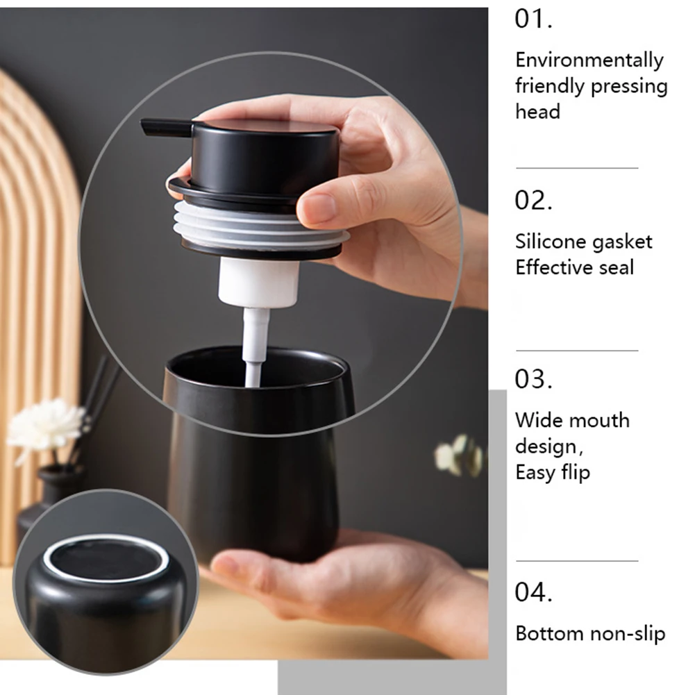 Distributeur de savons liquides à main en céramique, bouteille anti-fuite, conteneurs cosmétiques de Type presse pour usage familial et hôtel, conteneurs de Gel douche