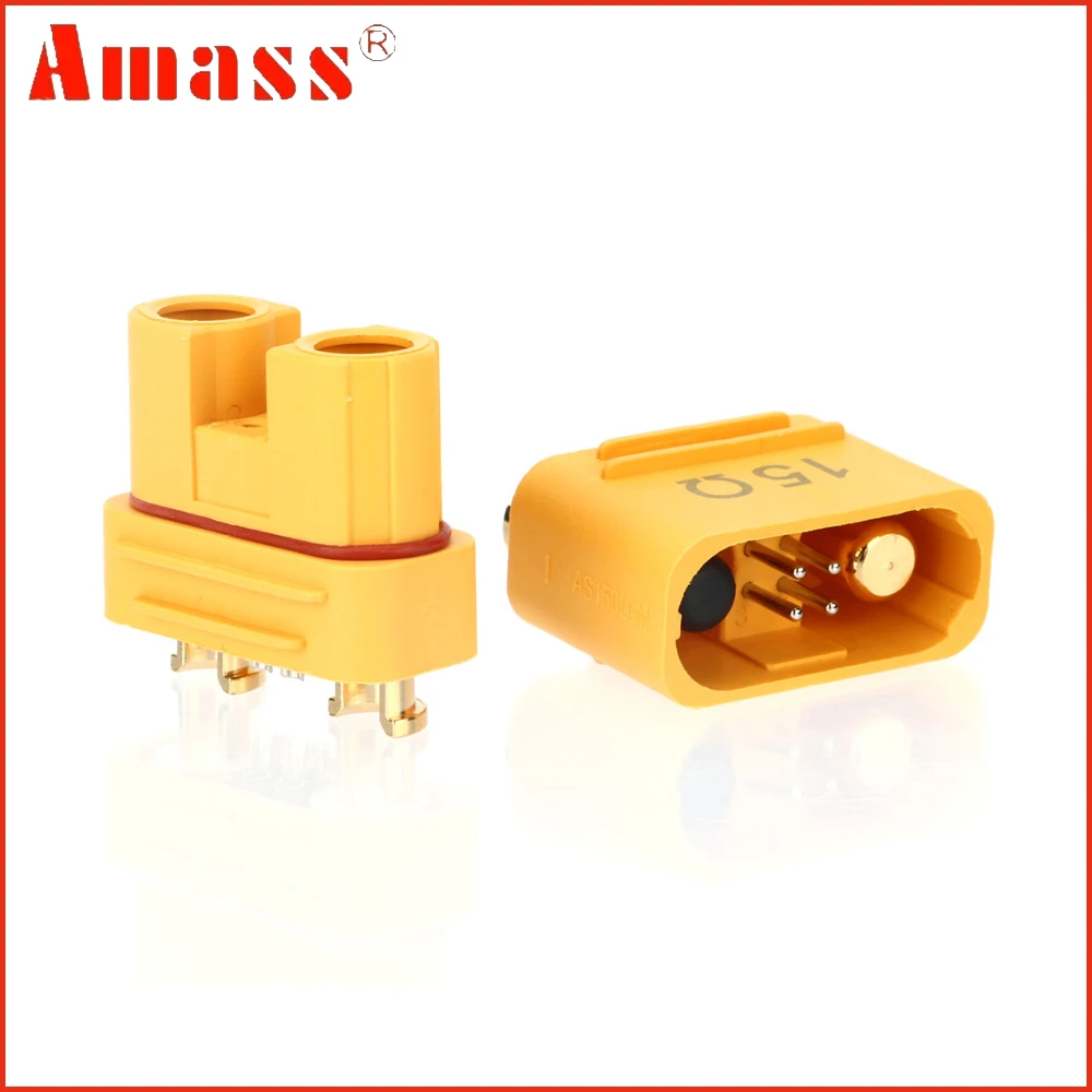 

5pair/lot Amass AS150U DC500V 70A Waterproof Brass Gold Plated Connector 2.0mm Banana With Signal Pin For RC Lipo Parts