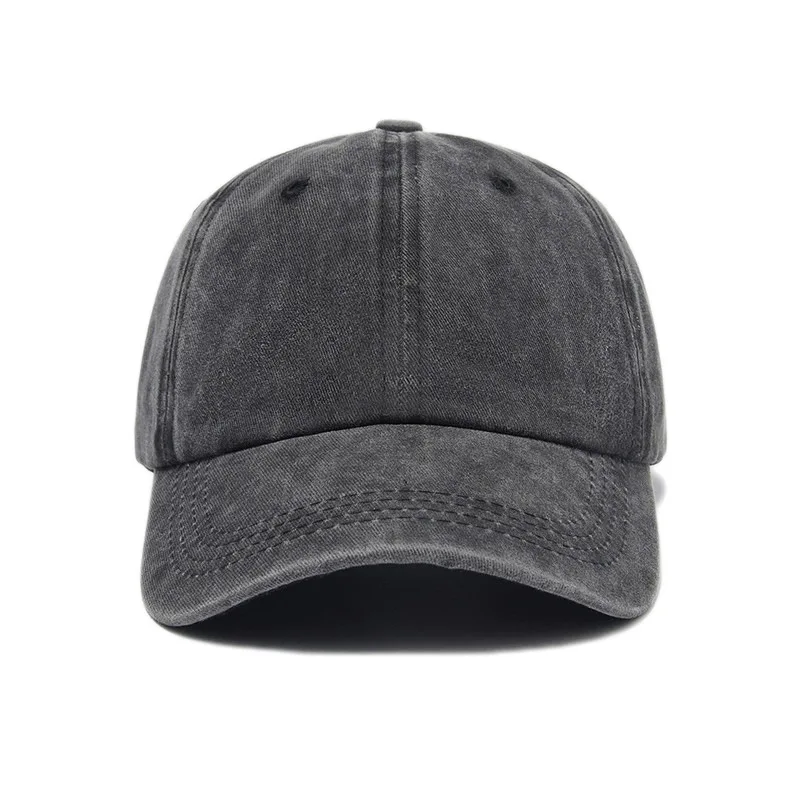 Washed Cotton Baseball Cap Vintage Women Men Hats Korean Style Street Trendy Cool Sunshade Riding Sports Cap Sun Hat Solid Color