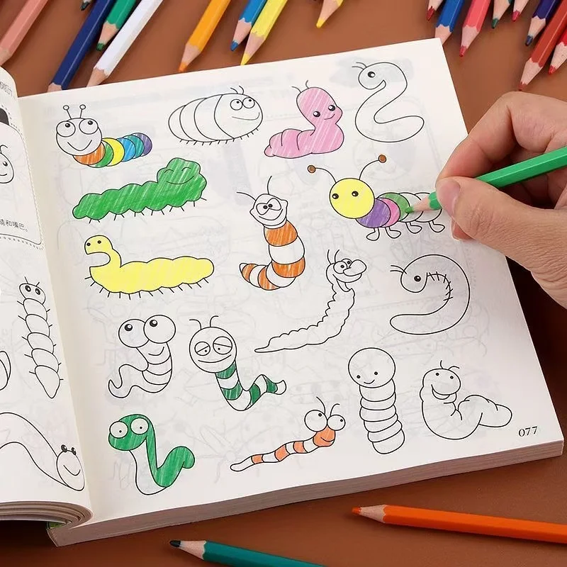 

10 000 футляров простых штрихов, утолщенное издание детской книжки-раскраски для рисования граффити