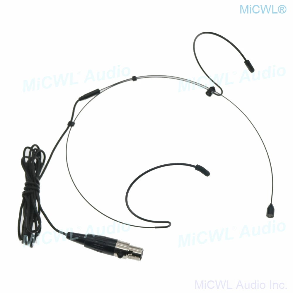 H53B Black Single Earset Hook Headset Microphone TQG 4Pin For Shure UR4D+ UR2 ULXD SLX PGX QLX AD4D Wireless