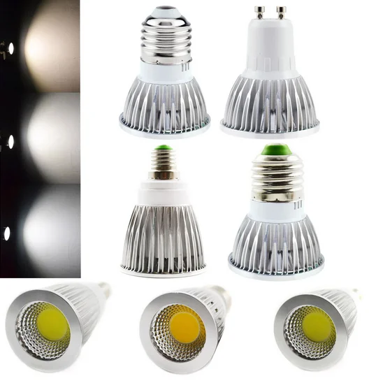 Dimmable COB LED Spotlight 220V GU10 LED Lamp E27 110V 3W 5W 7W AC 85-265V GU5.3 Spot Luz MR16 12V LED Bulbs E14 Home Lighting