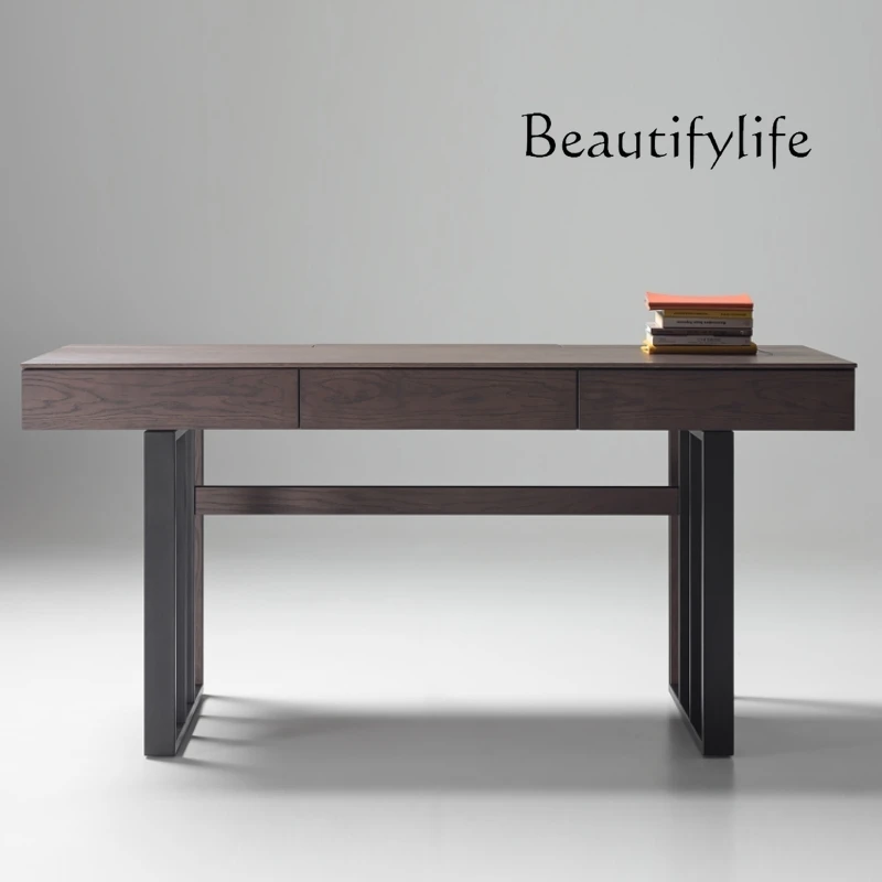 

muebles para hogar French Entry Lux Desk Simple Design Home Conference Table Italian Minimalist Solid Wood Writing Desk