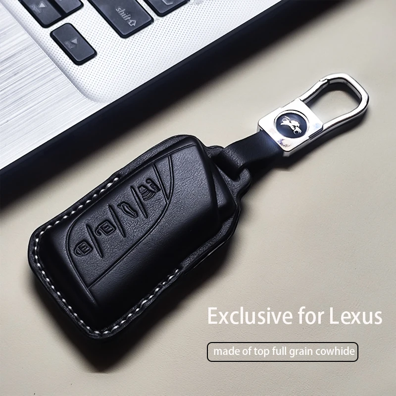 Funda de cuero genuino para llave inteligente de coche Lexus NX ES UX US RC LX GX IS RX 200 250h 350h LS 450h 260h 300h UX200, llavero