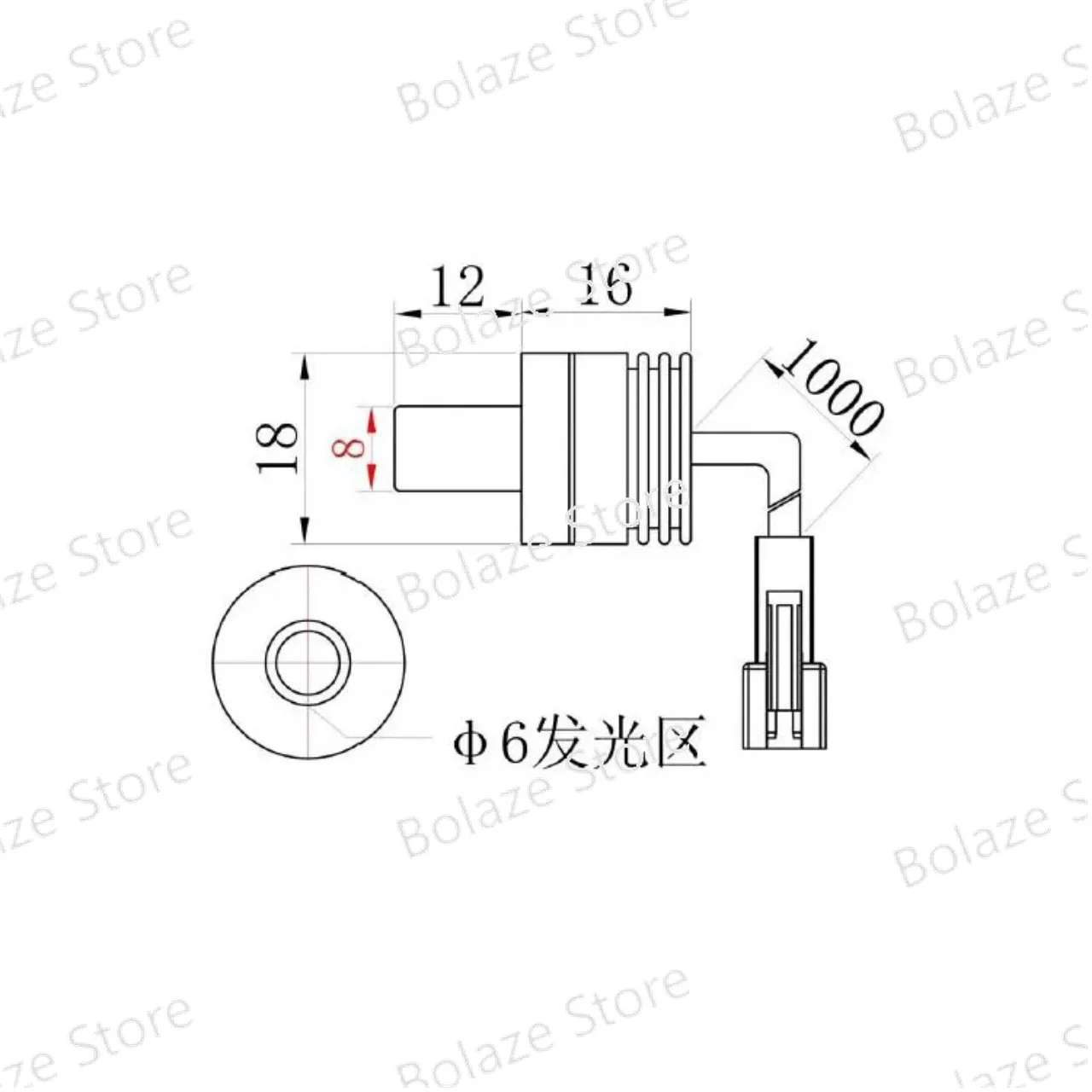 Built-in light source High power microscope body PL01mini machine vision point coaxial lens highlighted LED