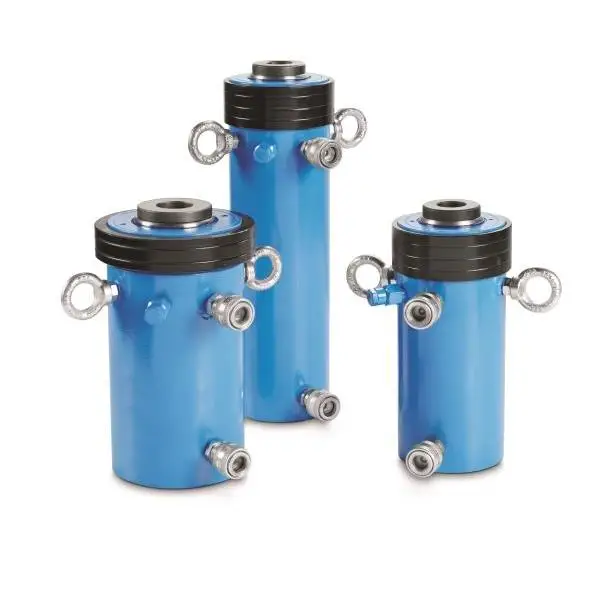 T take hydraulic cylinder, double acting hollow piston hydraulic cylinder