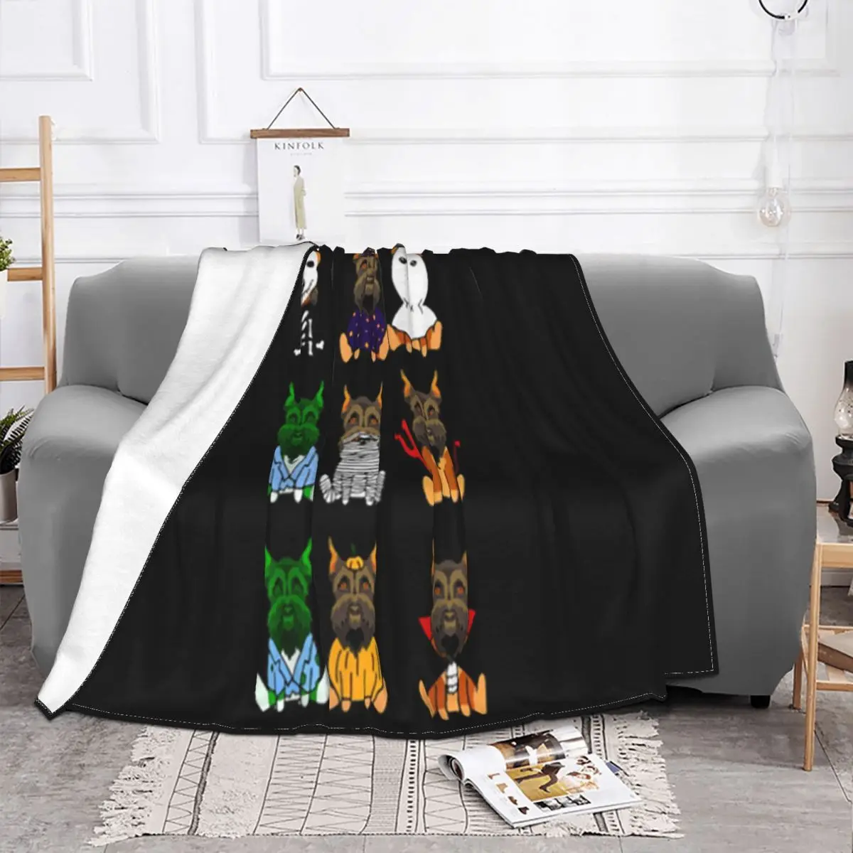 Top Giant Schnauzer Halloween Giant Schnauzer Halloween Adults Many Colors On Sale Print Geek Throw Blanket