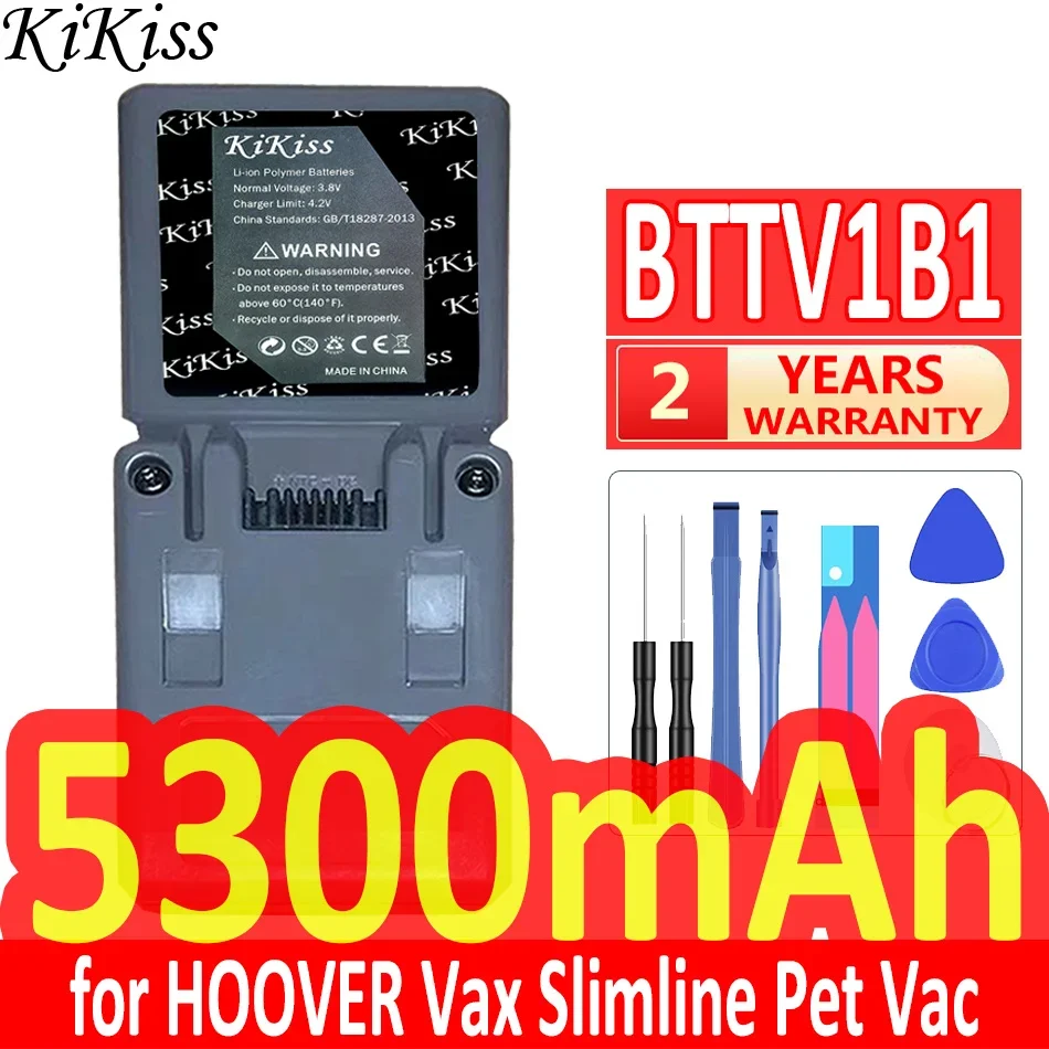 

5300mAh KiKiss Powerful Battery BTTV1B1 for HOOVER Vax Slimline Pet Vac New Handheld vacuum cleaner