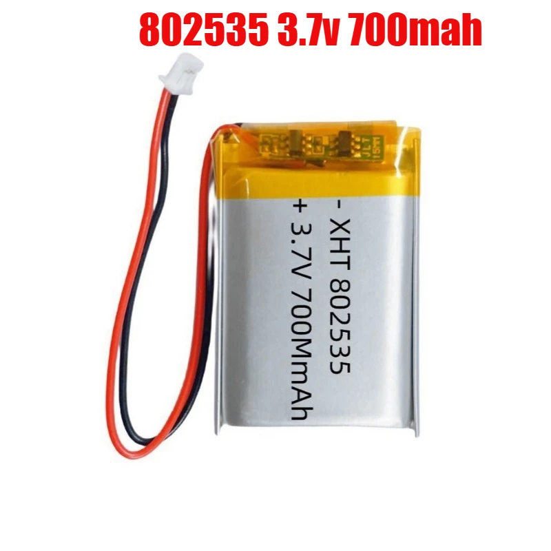 

1-4pcs 802535 Battery 700mAh 3.7V Lithium Polymer Battery for GPS Smart Watch Flashlight Electric Toy Speaker Headset