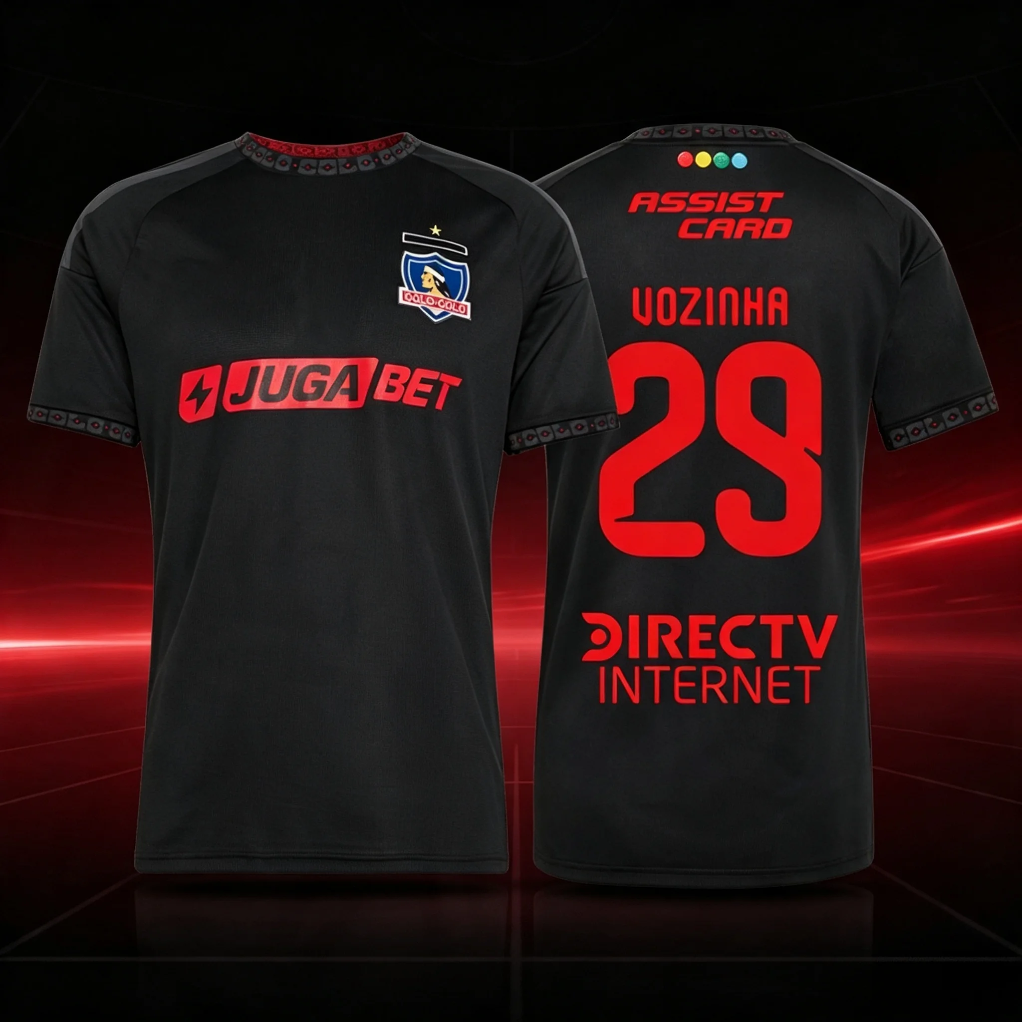 2026 New Colo‑Colo #29 Vozinha 3D Printed Football Jersey Men Summer Sports T-shirt Breathable Quick Drying Streetwear Clothing