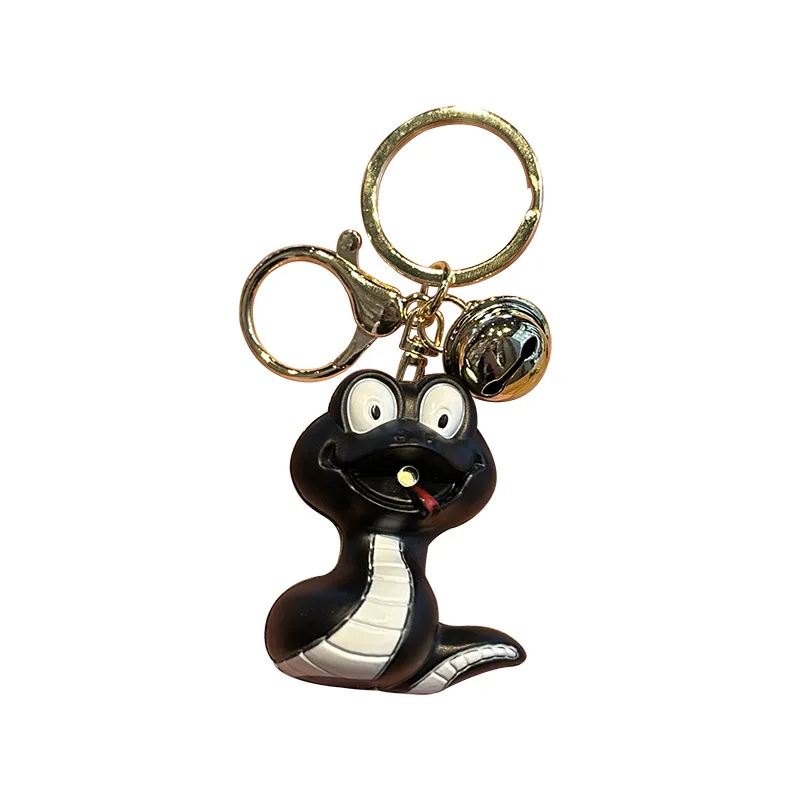 1 قطعة سلسلة المفاتيح الصغيرة الموضة DIY بها بنفسك حامل معدني سلسلة الإبداعية شخصية مضيئة زودياك ثعبان المفاتيح ثعبان كوبرا قلادة الهدايا