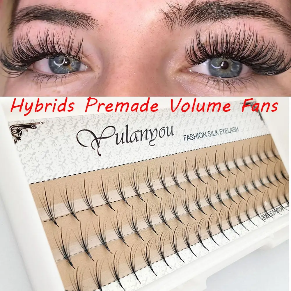 

Lightweight 3D/5D Handmade Premade Volume Fan Hybrid Fan Lashes Natural Long Volume Lash Eyelashes Extension