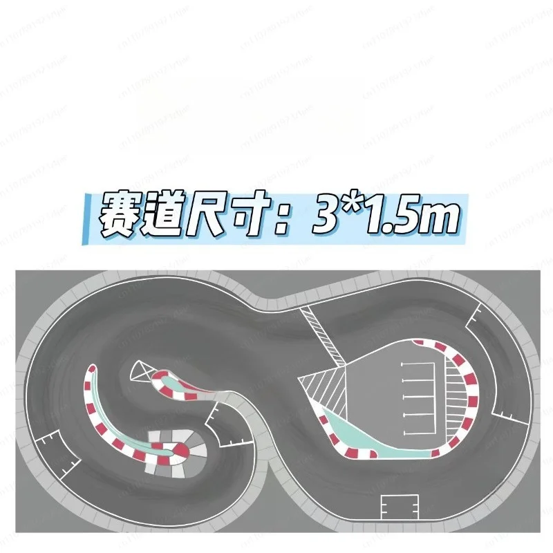 Pro Grade Simulated Drift Track Map – High Grip Racing Carpet Mat for RC Drift Cars view 2