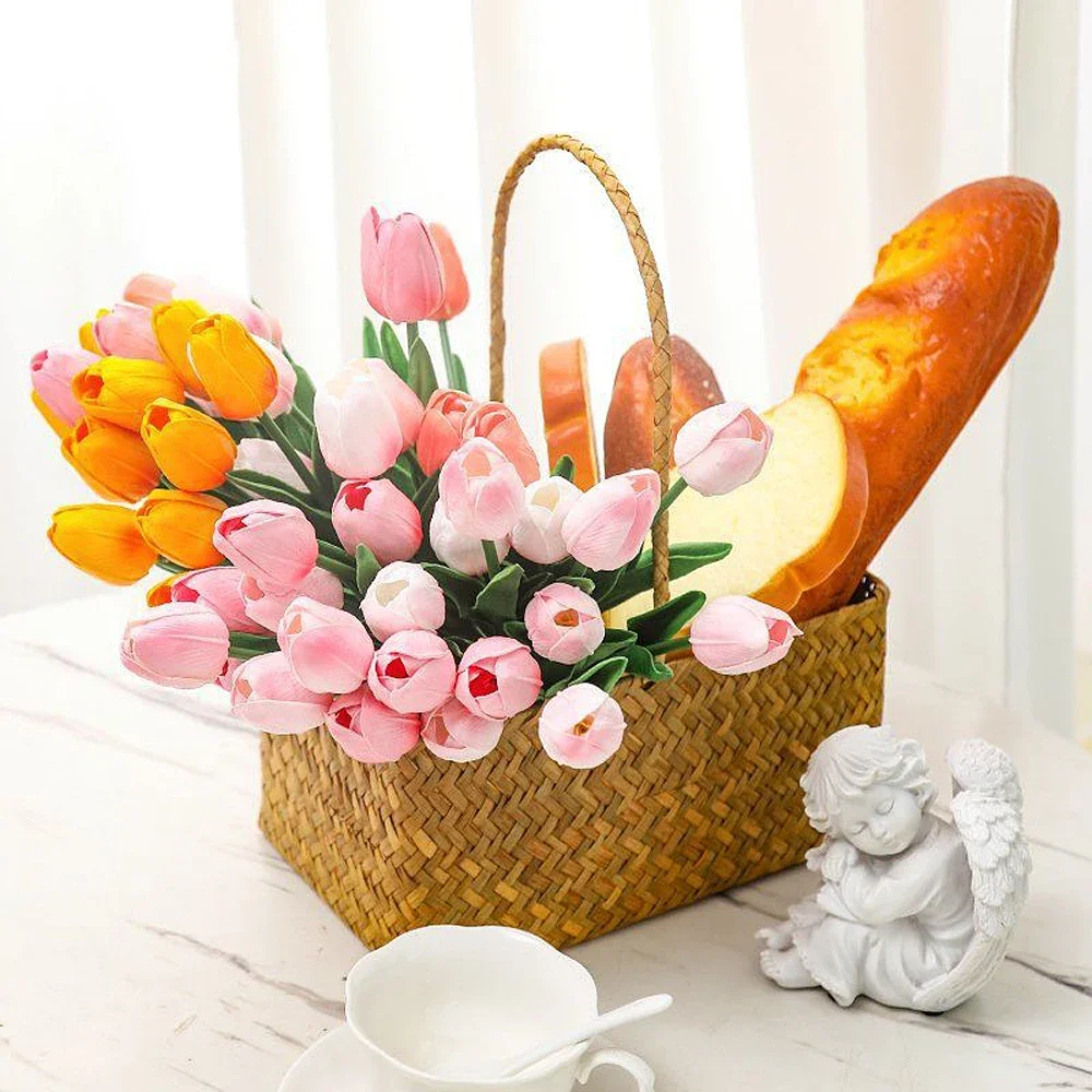 5/10/30 Simulation Tulip 35cm Fake Flower Party Wedding Decoration Home Room Decorations Wreath DIY Gift Cake DIY