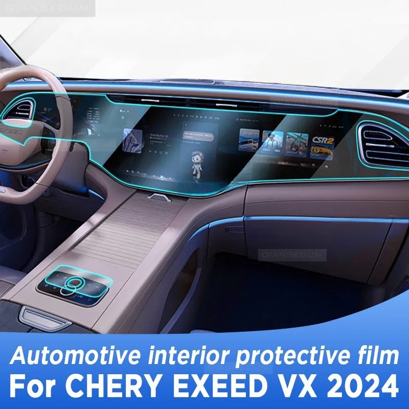 

For CHERY EXEED VX 2024 Gearbox Panel Navigation Screen Automotive Interior TPU Protective Film Cover Anti-Scratch Sticker