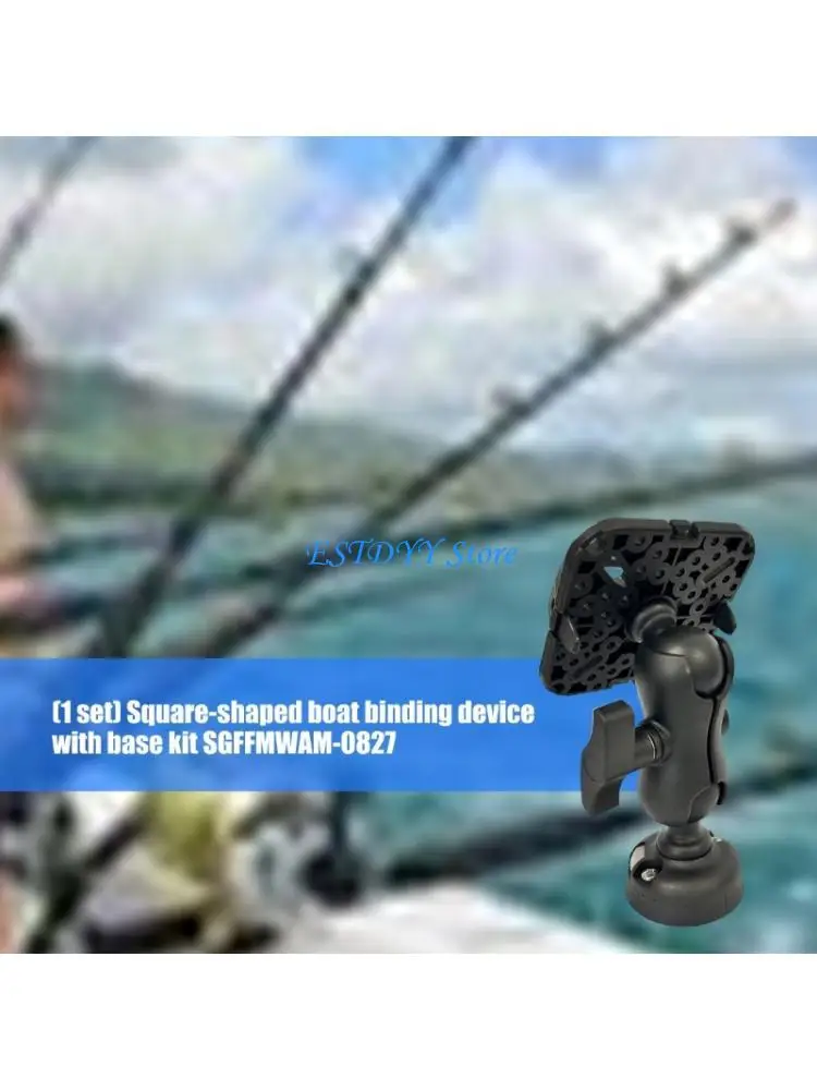 G6DE 360 Degree Rotation Fish Finder Holder Kayak Fishfinder Plate Fish Finder Mount