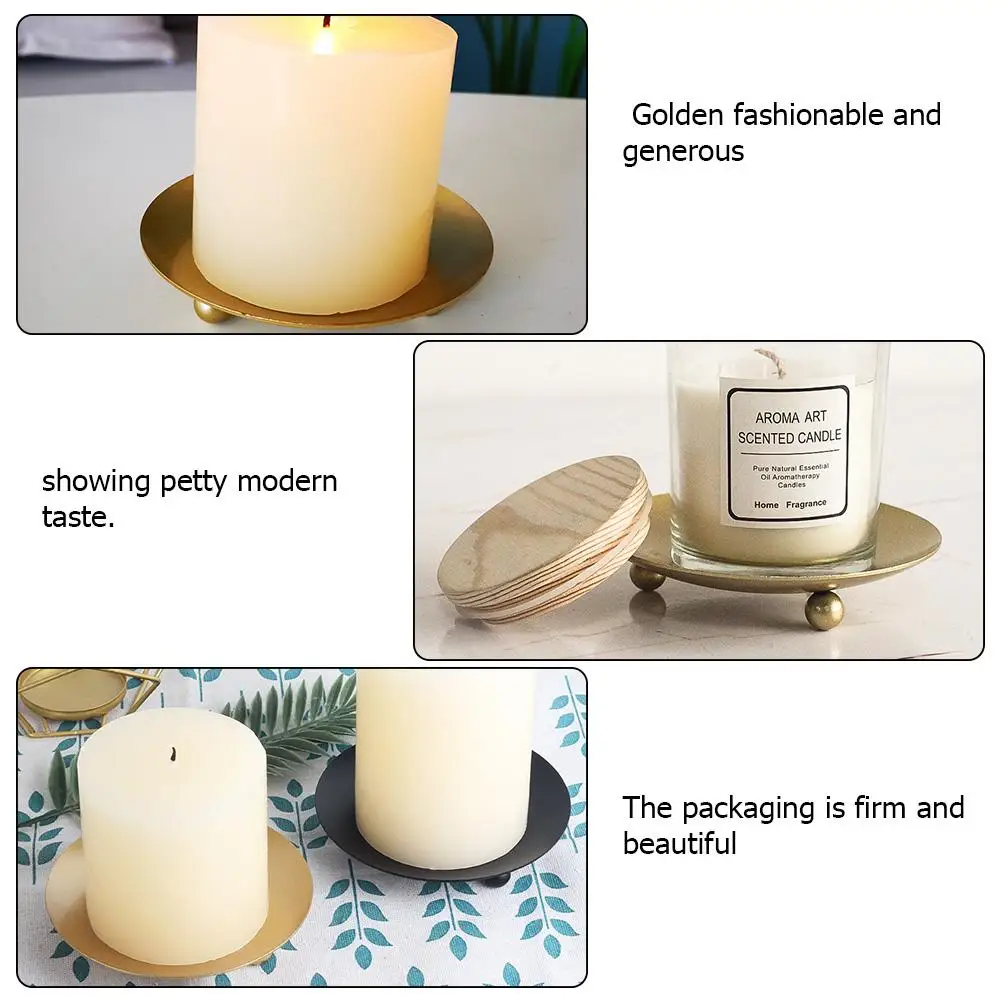 

2 Pcs Holder Votive Iron Metal Wedding Table Wedding Decorative Tray Small Vintage Storage Tray Modern Birthday Party