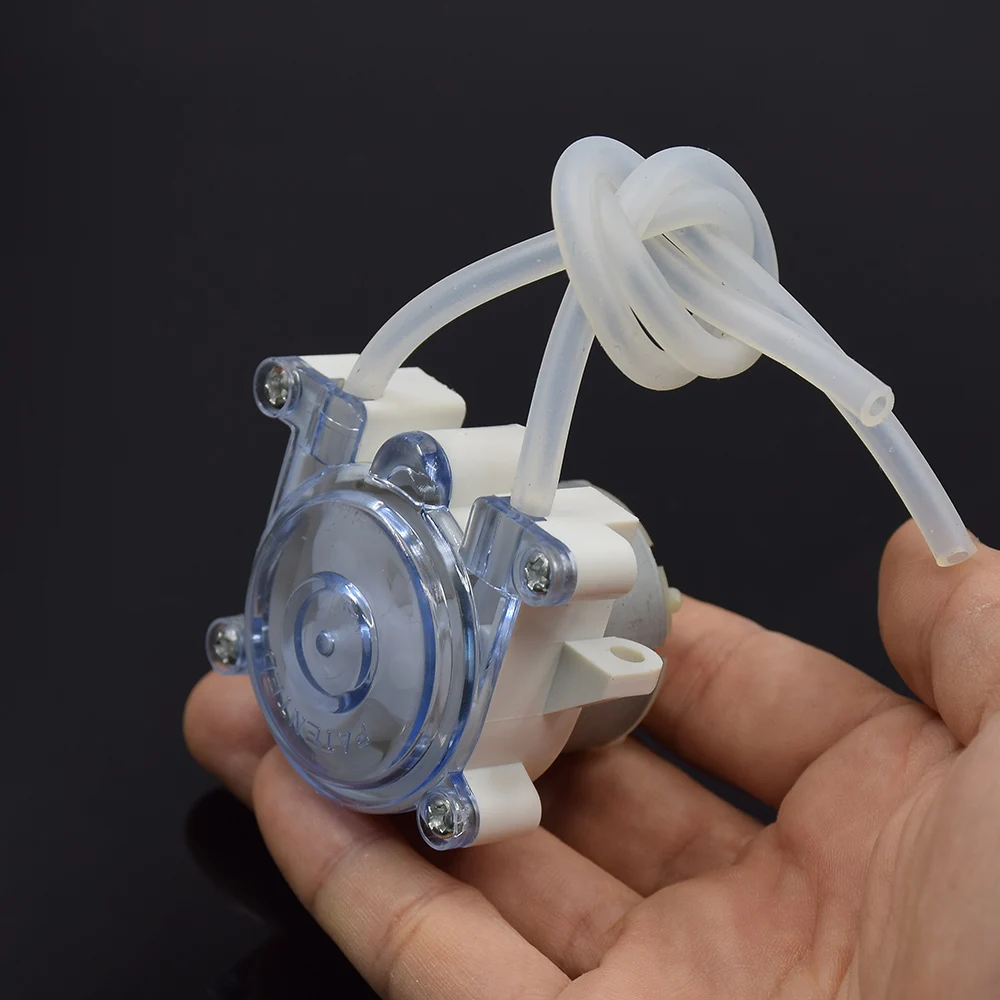Micro Peristaltic Pump DC 6V-12V Small 500 Geared Motor Adjust Dosing Liquid Water Pump Reverse Direction for Lab Ink Sampling