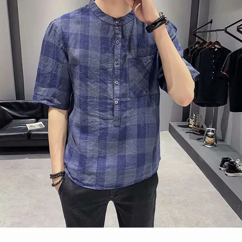 Spring Summer Male Clothes Leisure Cotton Numb Mens Designer Clothes Comfortable Daily Casual Korean Top Pockets T-Shirt 2023