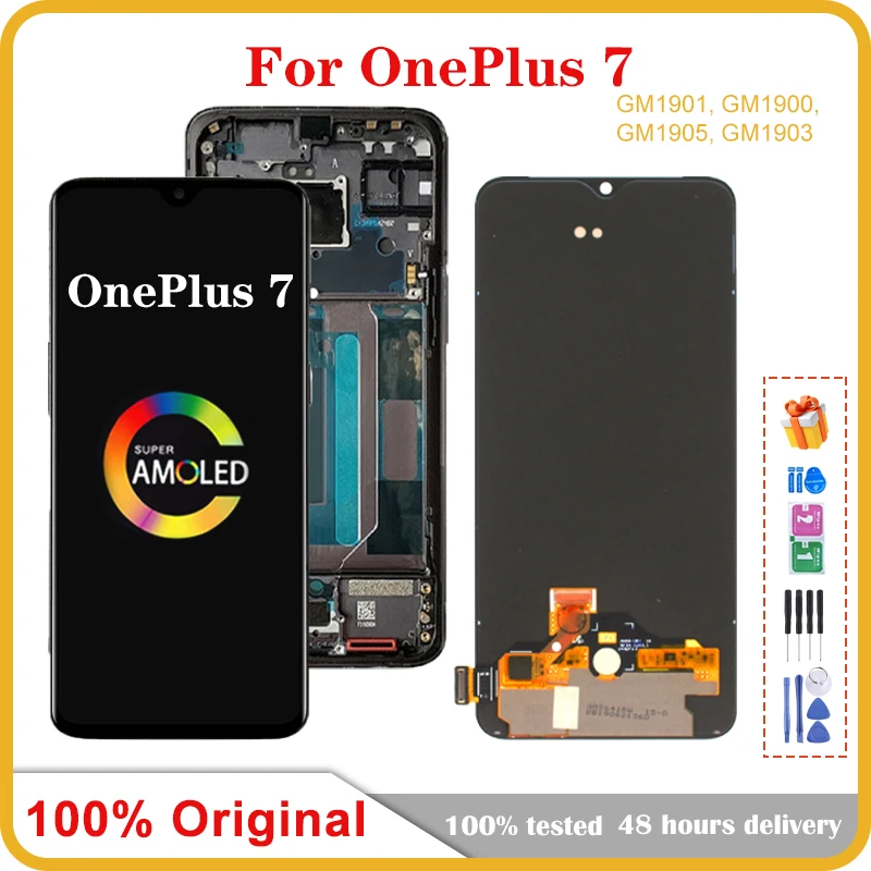 

6.41" Original AMOLED For OnePlus 7 1+7 LCD Display Touch Screen Digitizer Assembly Replacement GM1901 GM1900 GM1905 LCD Screen