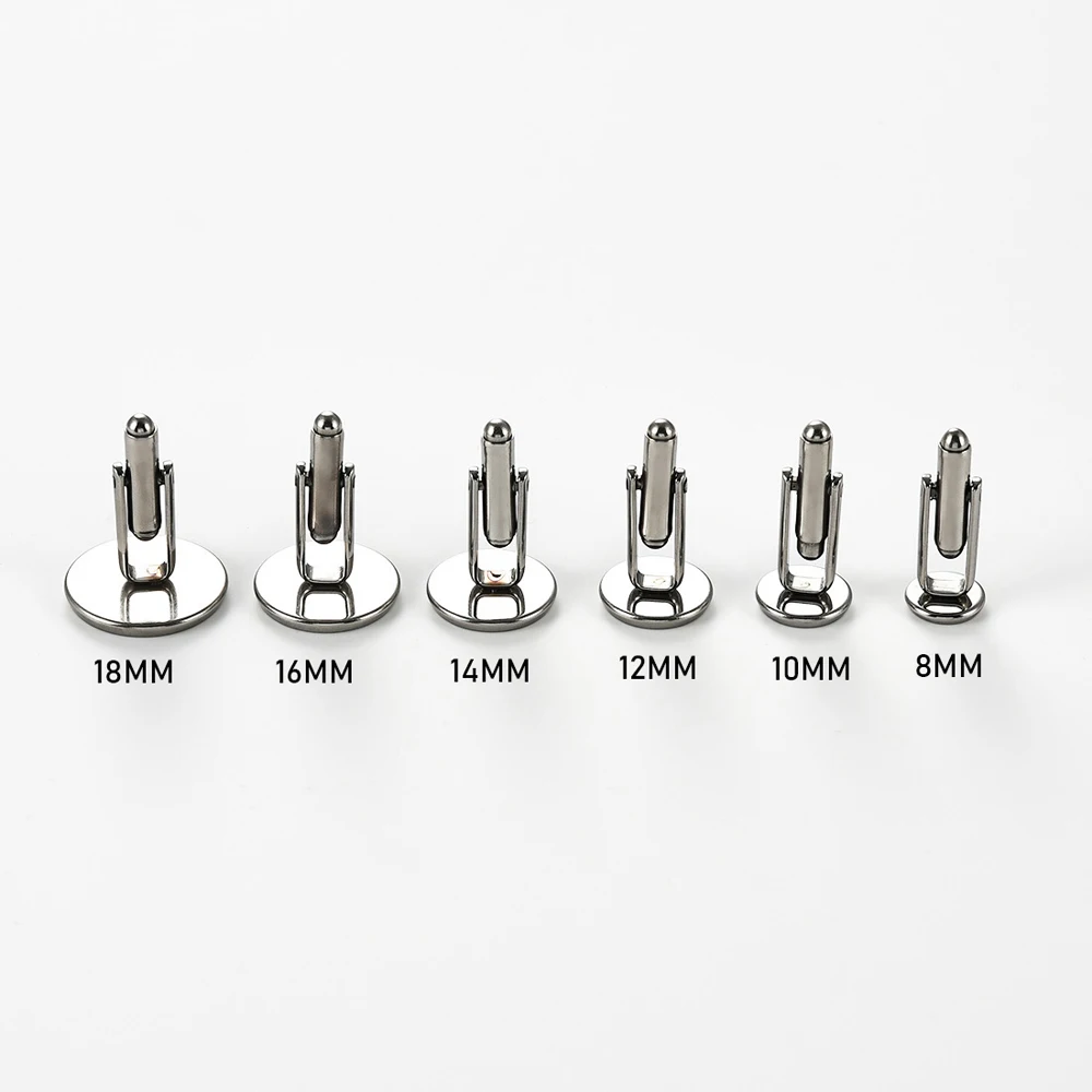 20Pcs Stainless Steel Round Cufflink Blanks With Bezel Tray Cabochon Blank Base DIY Men Shirt Cuff Links Jewelry Making Findings view 2