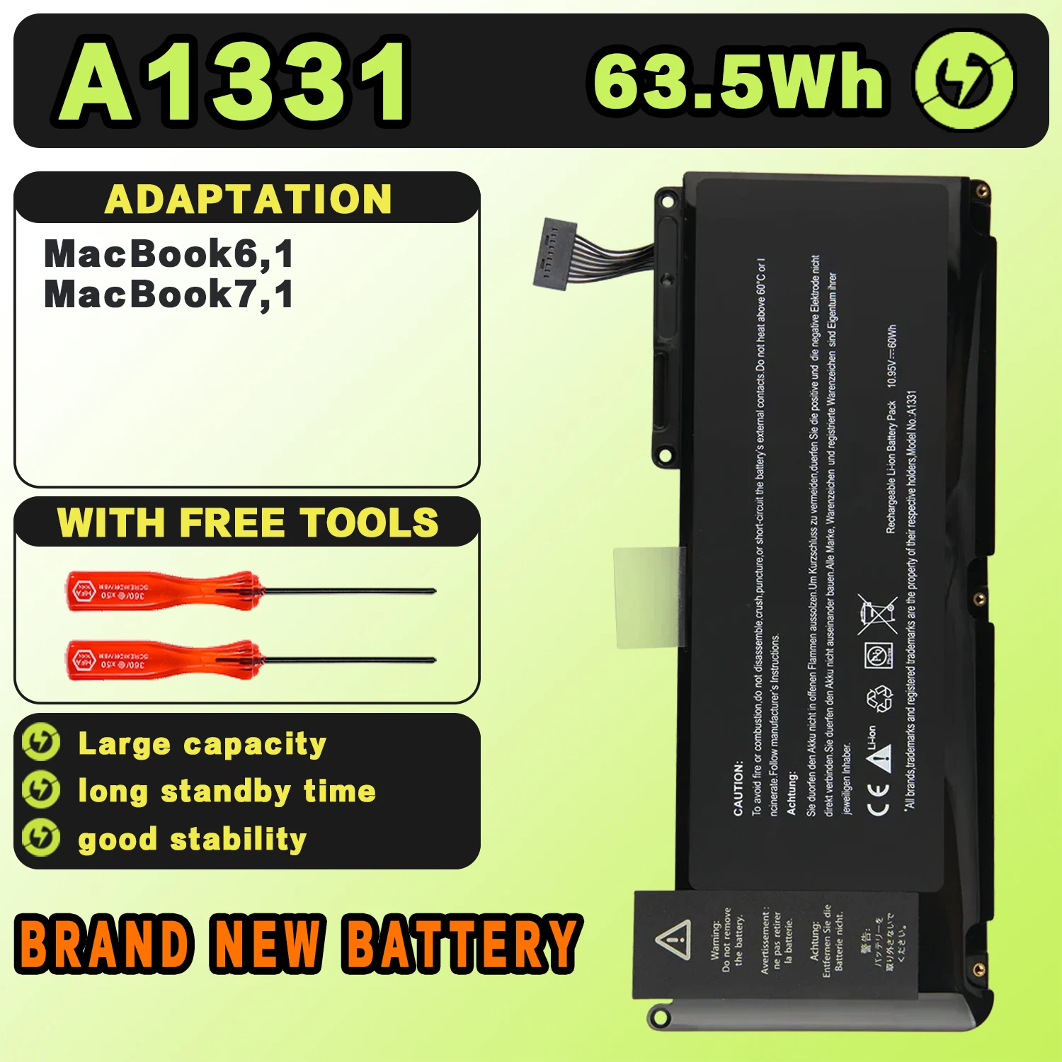 SAT A1331 New Laptop Batteries Replacement For Apple A1342 2009-2010Year MacBook(13
