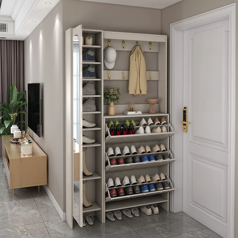 

--Minimalism Modern Shoe Stand Floor Multi Layer Accent European Shoe Stand Wooden Shelves Storage Sapateira Postmodern Furnitur