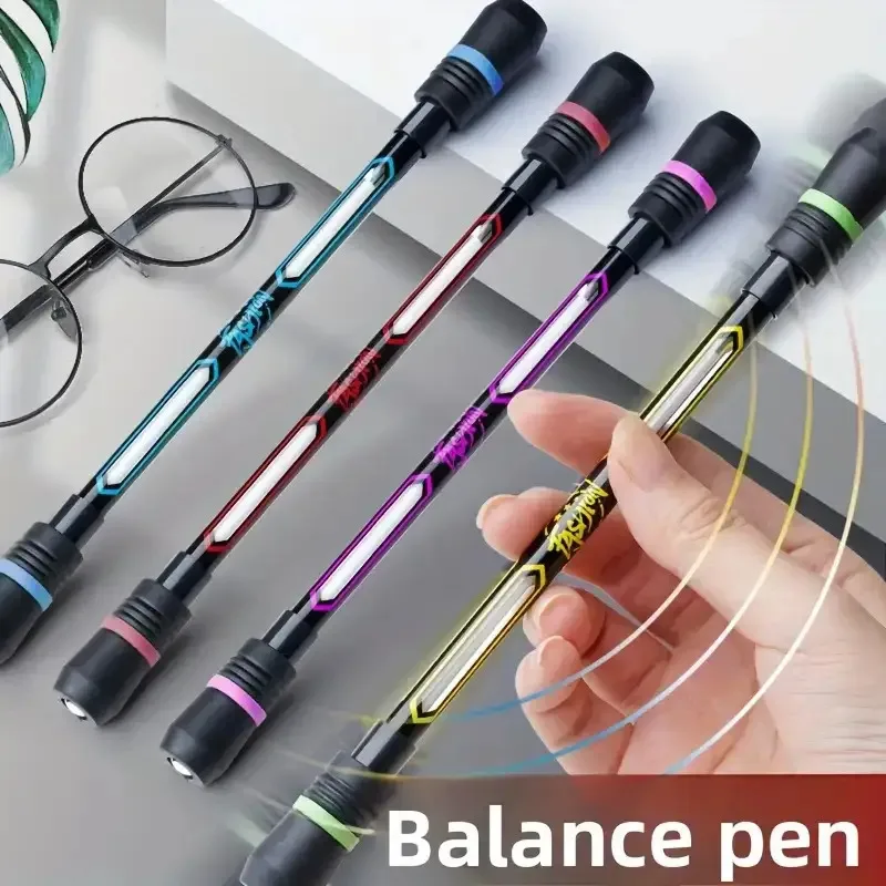1/3pcs Cool Rotating Pencil, Flexible Hand Training, Anti Drop and Anti Slip Tape Writing Function - Balanced Rotating Pencil