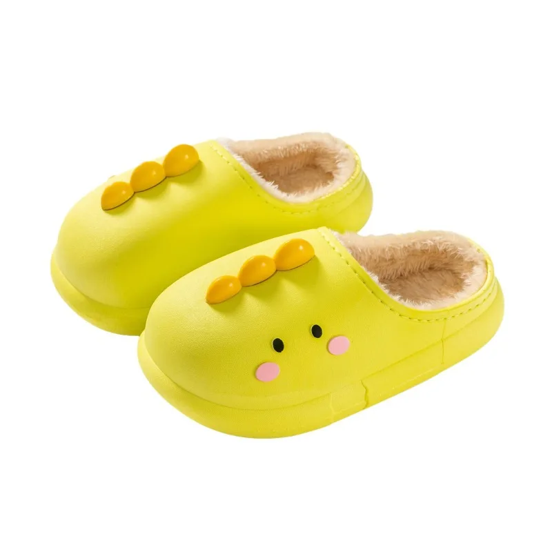 Scarpe da casa in cotone per bambini Cute Cartoon ragazzi ragazze sandali pantofole calde in peluche per bambini infradito antiscivolo impermeabile