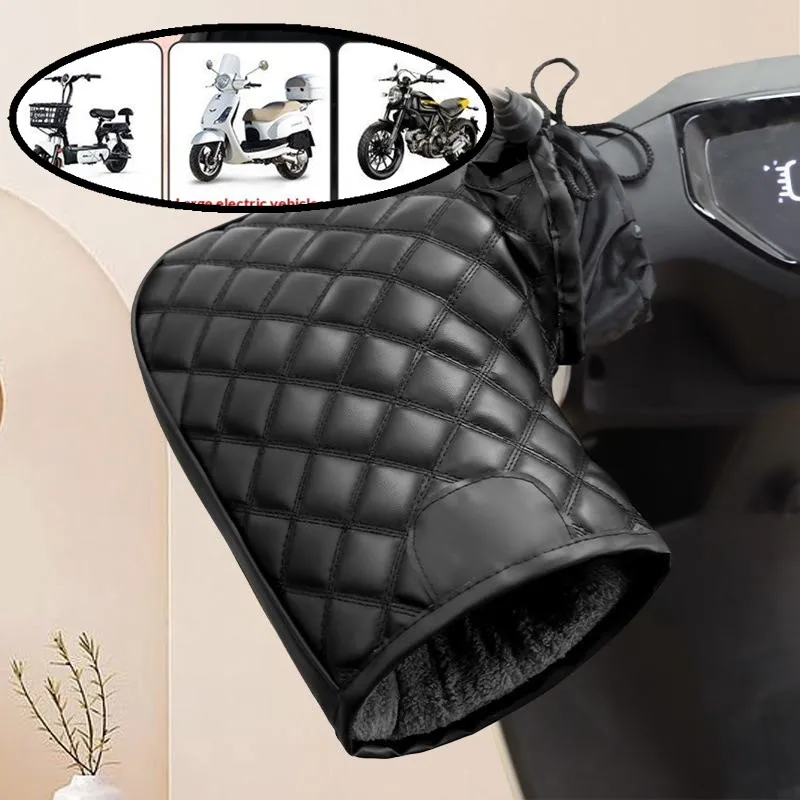 

1Pair Motorcycle Handlebar Gloves Muffs Winter Cycling Glove Waterproof Handlebars Cover Mitts Motorbike E-Bike Thermal Gloves