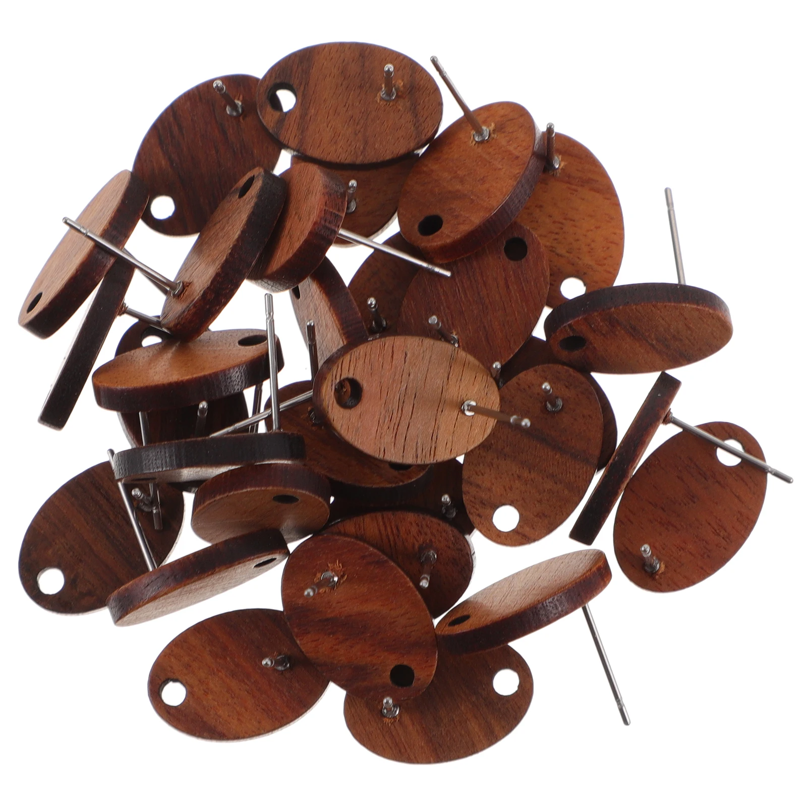 

30 Pcs Earring Material Post Supplies Wood Studs DIY Craft Creative Design Fashion Ear Decor Jewelry Making Accessories