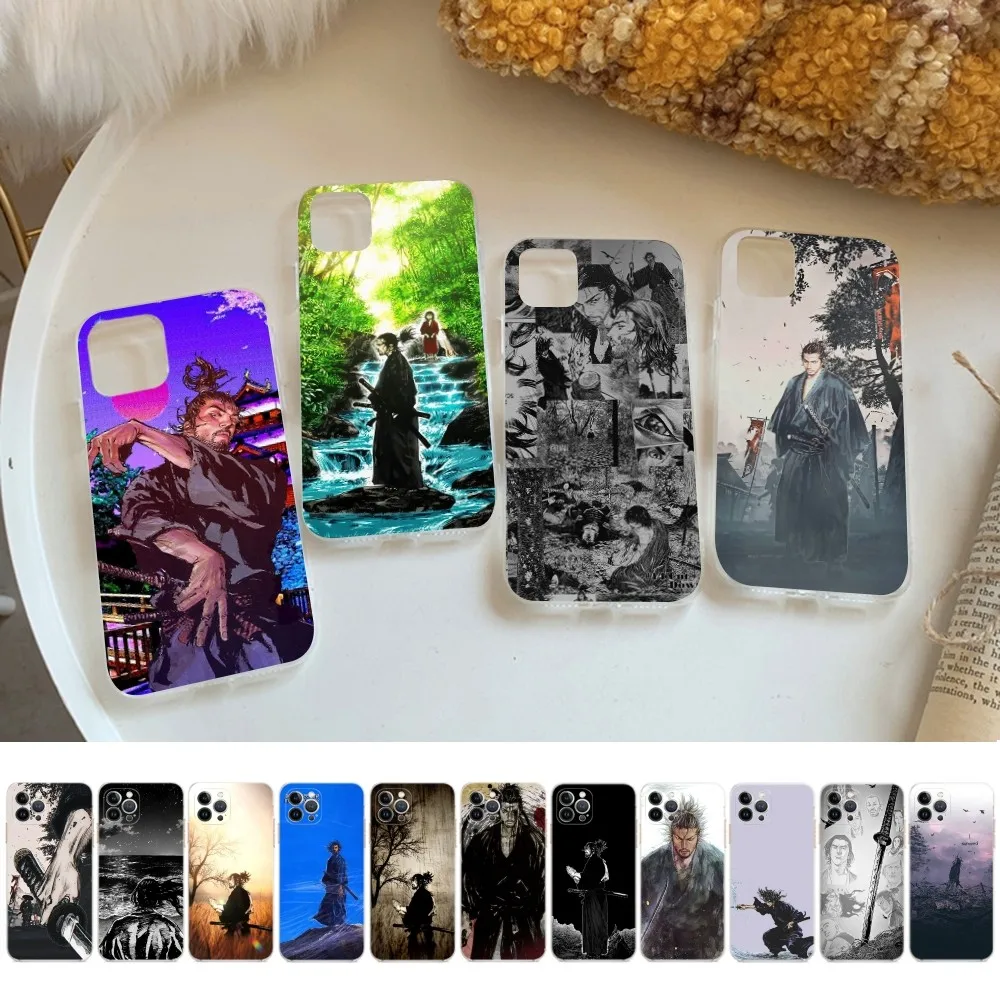 Vagabond Manga Phone Case for iPhone 15 8 7 6 6S Plus X SE 2020 XR XS 14 11 12 13 Mini Pro Max Mobile Case