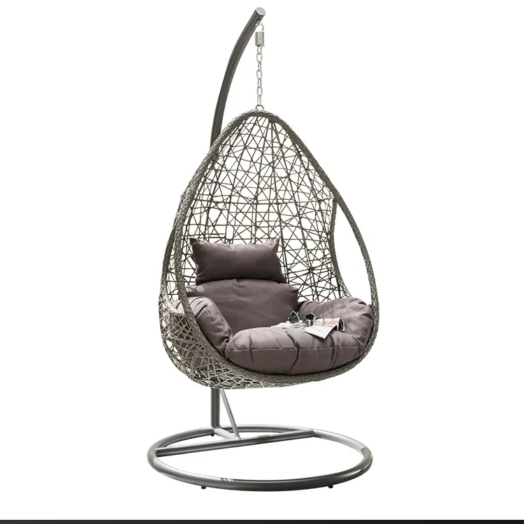 Best Quality outdoor Swing chair with stand  chairs rattan furniture egg Swing Hanging Chair