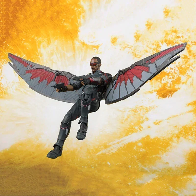 Wunder Rächer Kapitän Amerika Figur Sam Wilson Action figuren Falke Statue bewegliche Gelenke sammeln Ornament Modell Dekor Geschenk