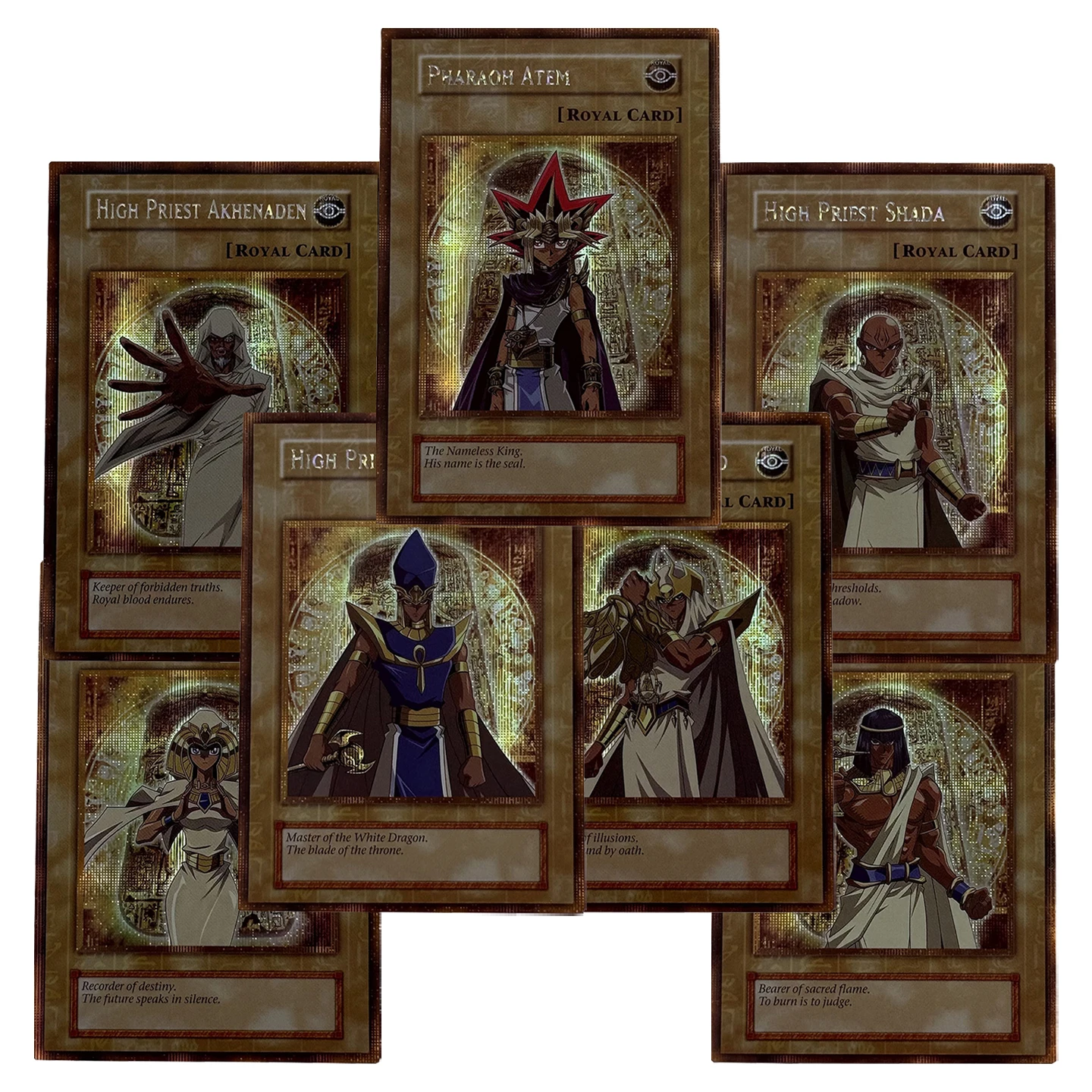 

Yu-Gi-Oh! Collection DIY Proxy Cards Six High Priests Pharaoh Atem Custom Cards Set Ancient Egypt Legendary Duel CollectionHolo