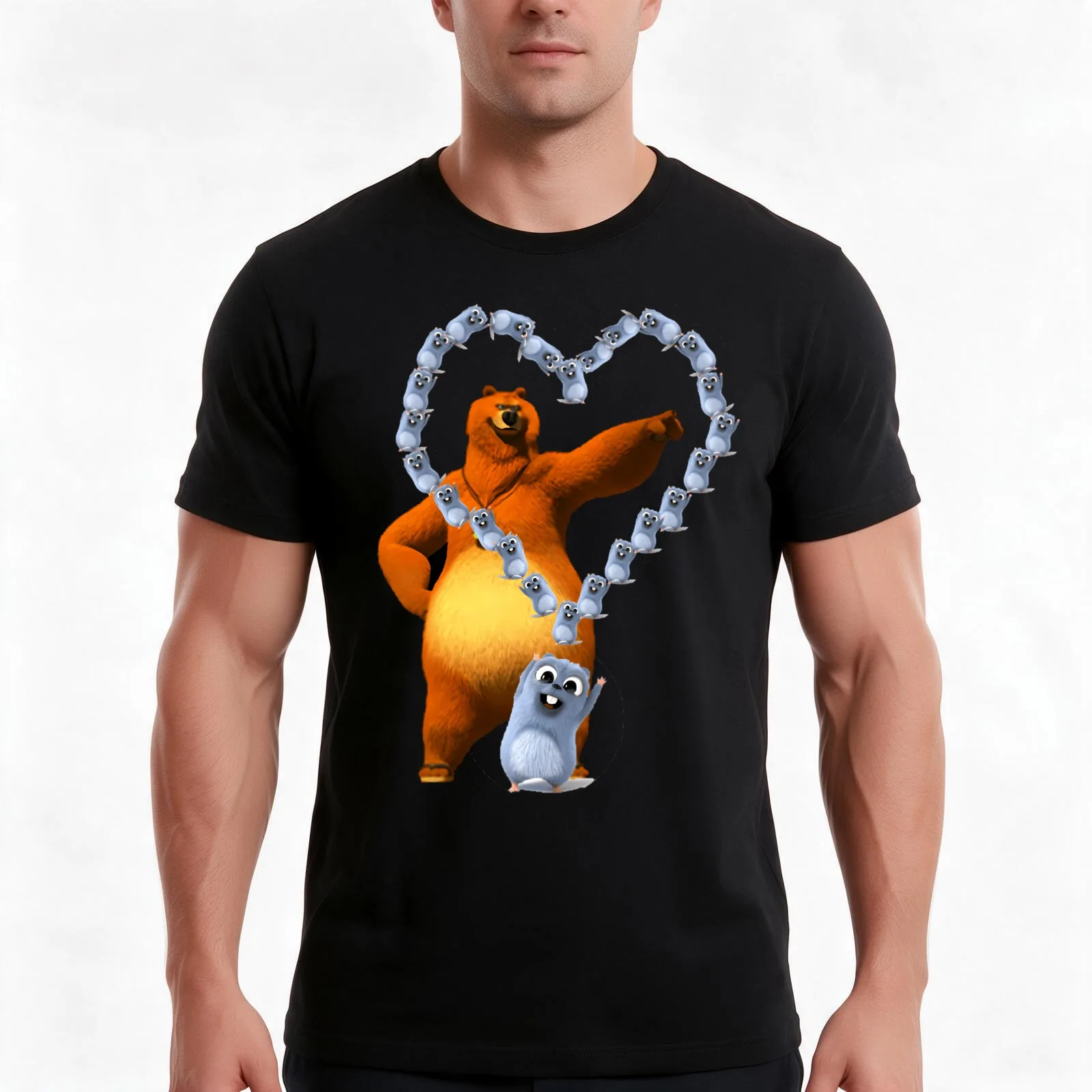 Grizzy And Lemmings 2022 Classic T-Shirt, Summer Casual Cotton Tee, Oversized Streetwear Tops, Vintage Graphic Print