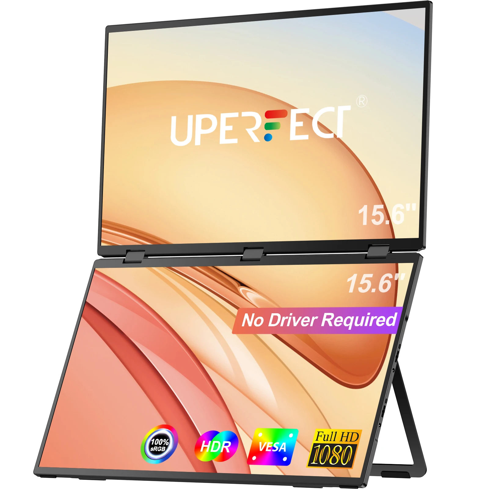 UPERFECT UStation Delta 15.6inch Stacked Monitor No Drive Required Dual Portable Display With Type C Mini HDMI For Laptop PC Mac