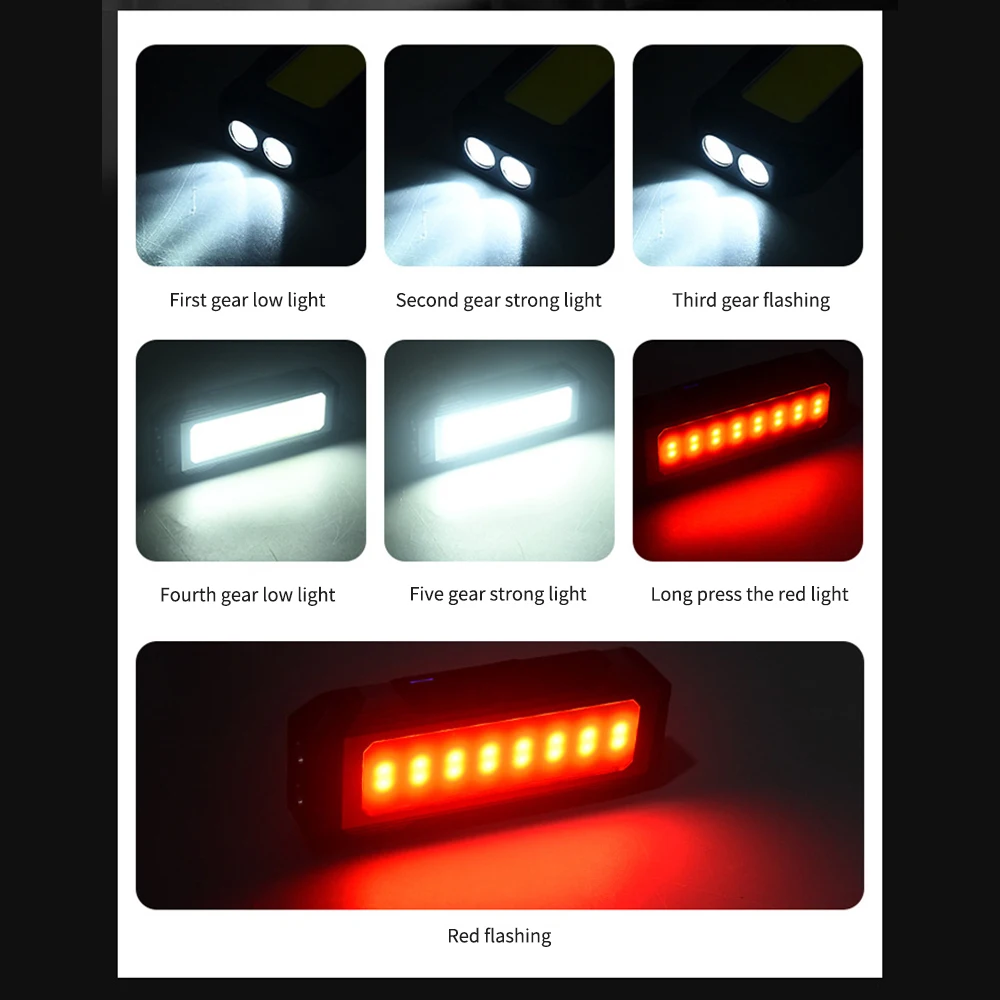 1PC LED Work Car Repair Light USB Charging Repair Light With Magnet Multifunctional COB Strong Light Flashlight