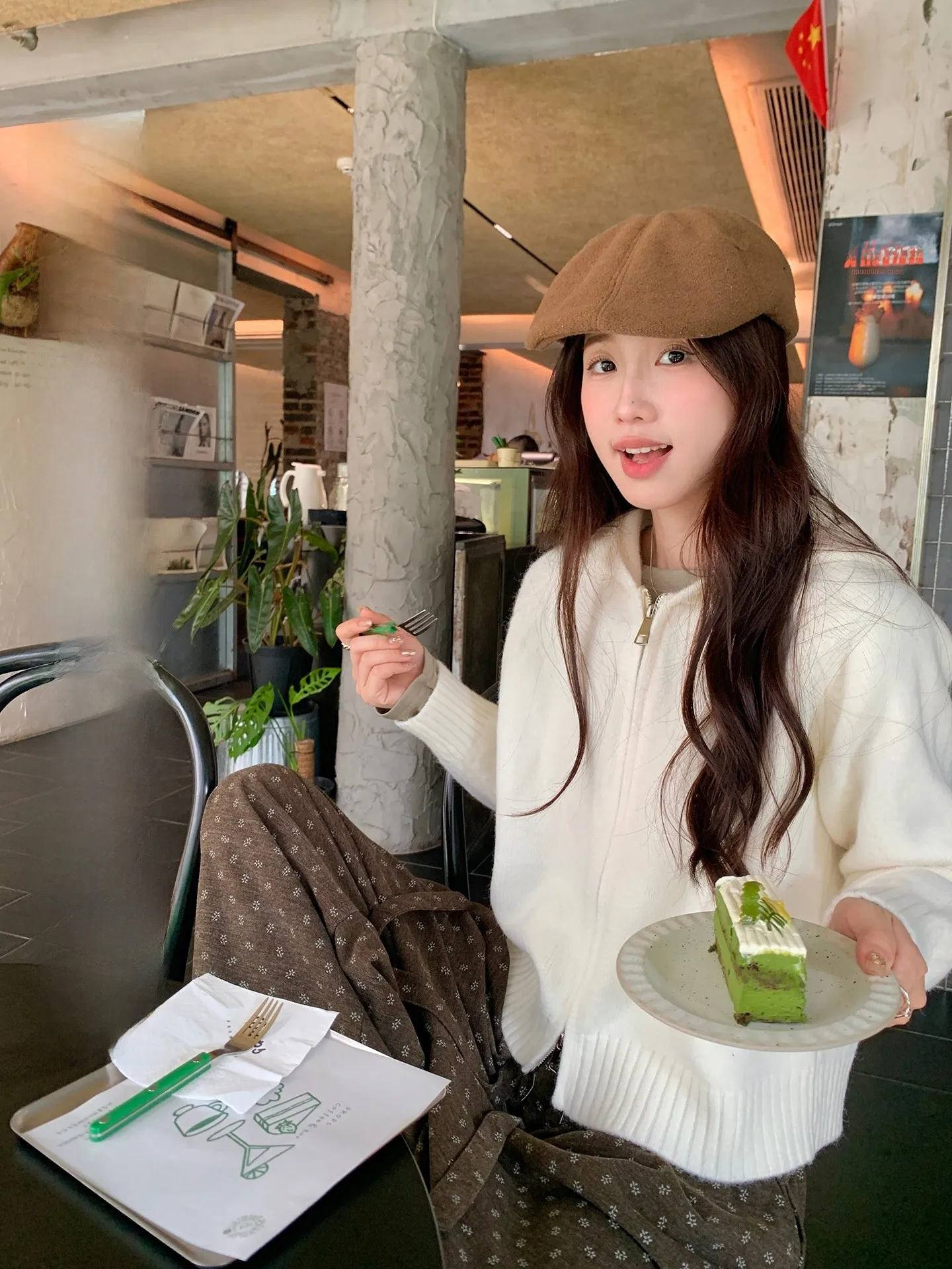 

White Hooded Knitted Sweater Coat Women's Double Zipper Korean Design Sensation Knit Open Cardigan Top Casual Spring Autumn W...