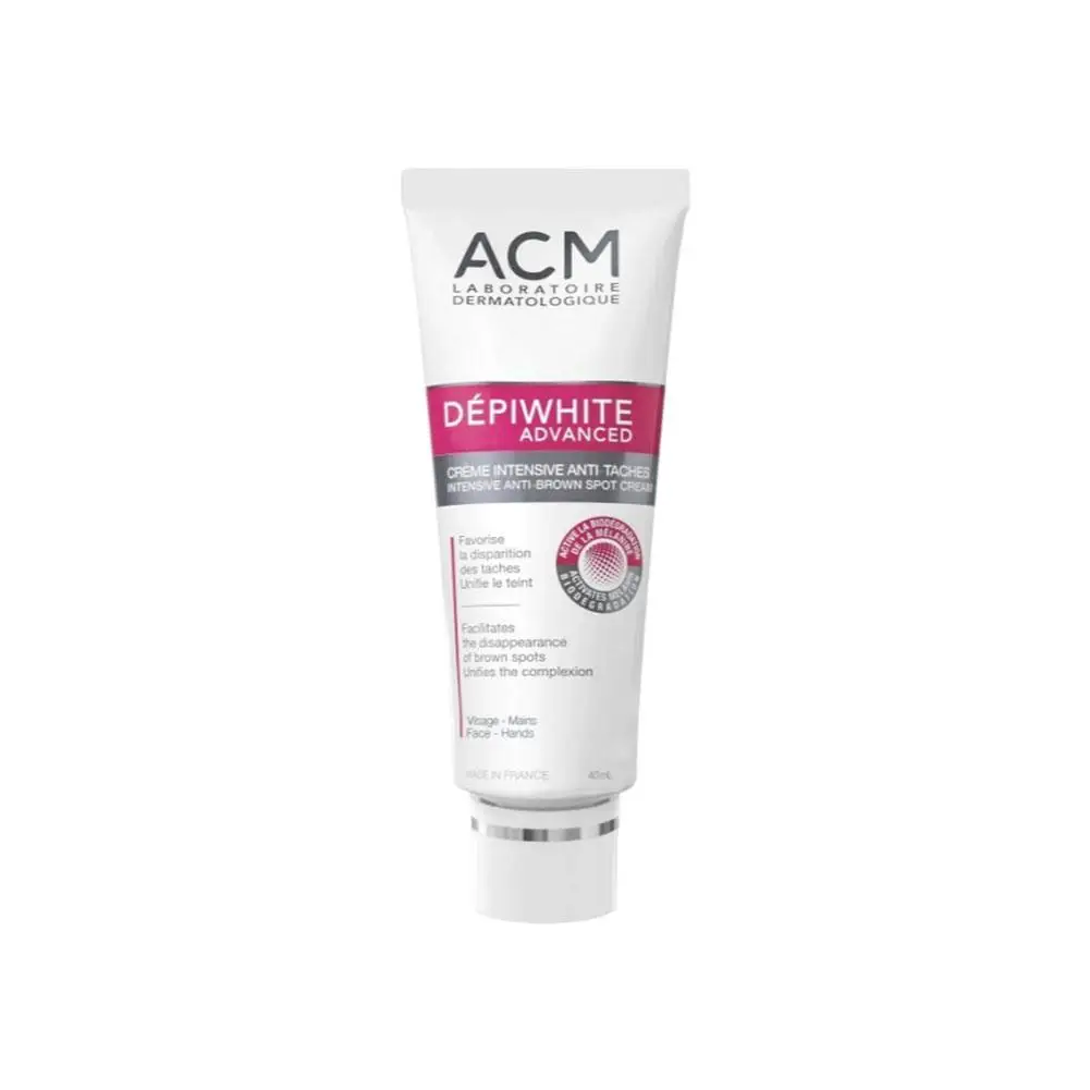 ACM DEPIWHITE ADVANCED Hochwirksame Anti-Sommersprossen-Creme, Peeling, natürliche Inhaltsstoffe, nicht reizende Hautpflege